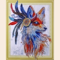 Алмазная картина с фигурными стразами COLOR KIT "Звездная лиса" 